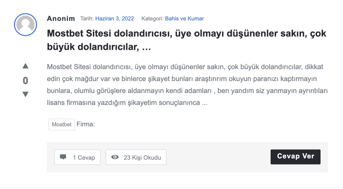 Panoramica di e recensioni di u situ di Mostbet